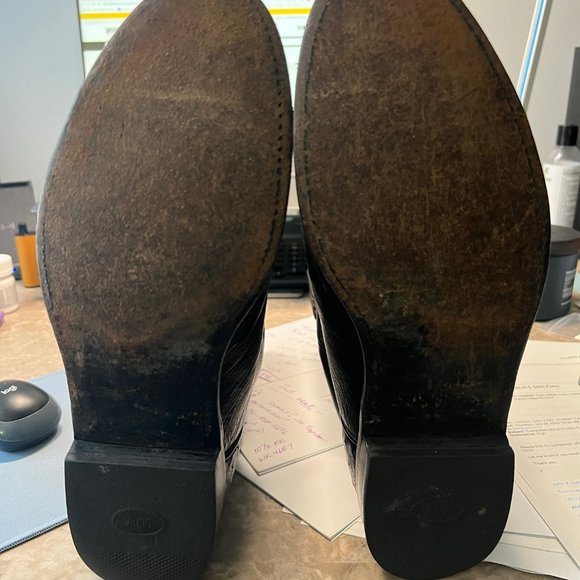 Vintage Lucchese 2000 Hand Made Black Ostrich Dress Roper Boot - Picture 10 of 12